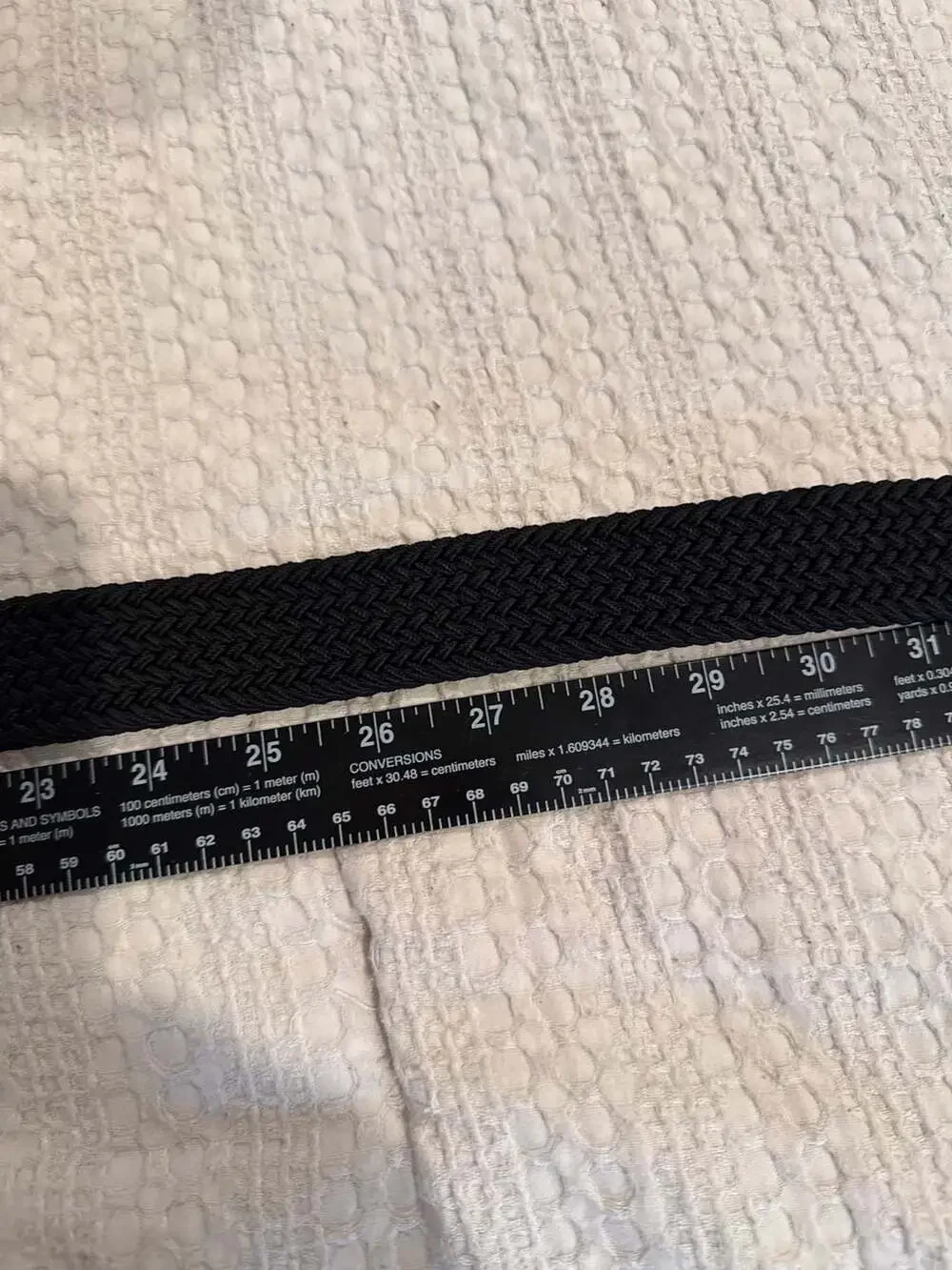 Original Penguin Black Braided Woven Belt Size S 30-32
